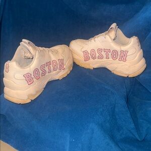 MLB size 6.5 Boston Sneakers - Cream and Pink